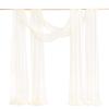 Ling's moment Wedding Arch Draping Fabric 2 Panels 32Ft x 30" Wrinkle-Free Wedding Arch Drapes Chiffon Fabric, Ivory Curtain for Wedding Ceremony Reception Background Party Home Garden Decorations view 1