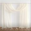 Ling's moment Wedding Arch Draping Fabric 2 Panels 32Ft x 30" Wrinkle-Free Wedding Arch Drapes Chiffon Fabric, Ivory Curtain for Wedding Ceremony Reception Background Party Home Garden Decorations view 2