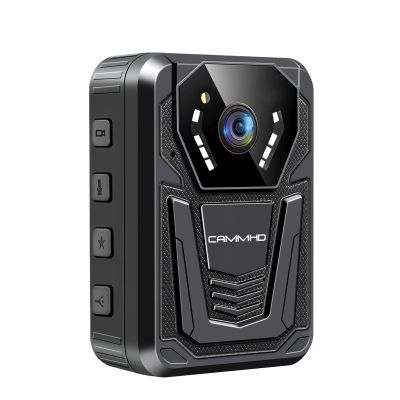 CAMMHD F6 64GB 4K Body Camera, Work 12-14Hrs and Ultra Night Vision, Waterproof Body Cameras with Audio and Video Recording H.265 Video Code Police Body Camera for Law Enforcement