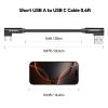 aceyoon [3 Pack Right Angle USB Type C Charger Cable, 0.6ft Braided 90 Degree Elbow Charger Dual L Shape USBC Cable for iPhone 15 Pro Max Plus, Samsung Galaxy S9 S10, Pixel 2 3 3XL, P30 P20 Mate20 view 2