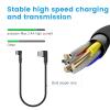 aceyoon [3 Pack Right Angle USB Type C Charger Cable, 0.6ft Braided 90 Degree Elbow Charger Dual L Shape USBC Cable for iPhone 15 Pro Max Plus, Samsung Galaxy S9 S10, Pixel 2 3 3XL, P30 P20 Mate20 view 4