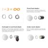 Godox ML-CD15 Diffusion Dome with 3 Adapters Compatible for Godox V1 AD100 Pro AD200 Pro II AD400 Pro II V860III TT600 TT685II ML60IIBi TT520III view 3
