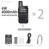 RUYAGE Q2 Walkie Talkies 2 Pack FRS Security LED for Adults No Radio Long Range with Mic Waterproof VOX 4000mAh Rechargeable Lithium Ion Battery for Hiking Camping view 4