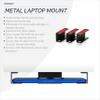 BRAINWAVZ Under Desk Laptop Holder Mount for Desk, Adhesive & Screw in, Devices Upto 1.5" Thick Like Macbooks, Surface, Keyboard, Routers, Modems, Cable Box, Network Switch & More (Metal Black) view 3