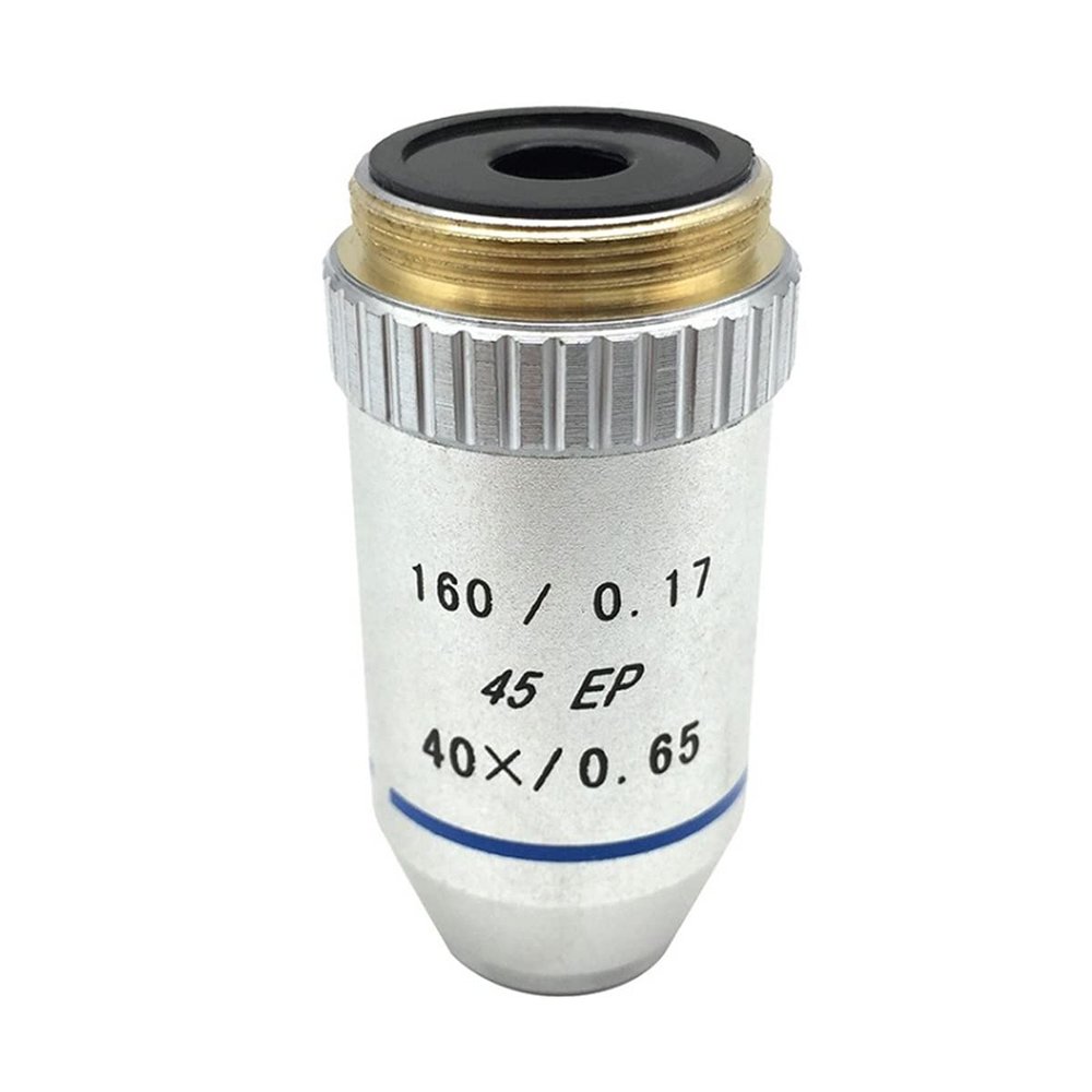 Microscope Kit 4X/10X/40X/100X Semi-Plan Achromatic Objective Lens 195 Mm Biological Microscope Microscope Lens Adapters (Color : 40X)