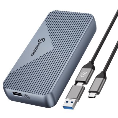 M.2 NVME SSD Enclosure, USB 4.0 40Gbps Data Transfer, PHIXERO External Solid State Enclosure Adapter with UASP, for 2280 Size M Key NVMe SSD, Compatible with Thunderbolt 3/4 USB3.2/3.1/3.0/Type C