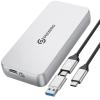 PHIXERO 40Gbps Thunderbolt Enclosure Adapter, Aluminum Thunderbolt SSD Enclosure, Triple Heat Dissipation M.2 Enclosure, USB 4.0 to M-Key 2280 NVME PCIE SSD External Enclosure, NVME Enclosure, Sliver view 1