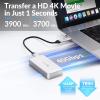 PHIXERO 40Gbps Thunderbolt Enclosure Adapter, Aluminum Thunderbolt SSD Enclosure, Triple Heat Dissipation M.2 Enclosure, USB 4.0 to M-Key 2280 NVME PCIE SSD External Enclosure, NVME Enclosure, Sliver view 3