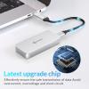 PHIXERO 40Gbps Thunderbolt Enclosure Adapter, Aluminum Thunderbolt SSD Enclosure, Triple Heat Dissipation M.2 Enclosure, USB 4.0 to M-Key 2280 NVME PCIE SSD External Enclosure, NVME Enclosure, Sliver view 4