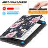 VORI Stand Case for 7"/6.8" Kindle Paperwhite (12th/11th Generation-2024/2021) and Kindle Colorsoft Signature Edition, PU Leather Case Smart Protective Cover with Auto-Wake/Sleep, Floral Rose view 3