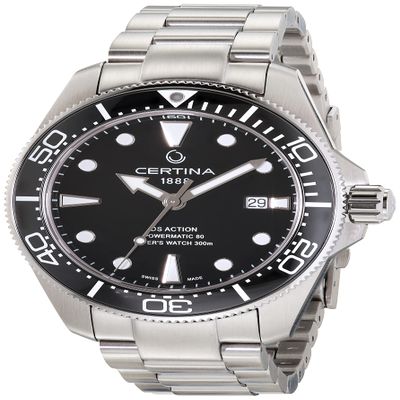 Certina, Mens, DS ACTION Diver 43mm , Stainless Steel, Swiss Automatic, Diving Watch, C0326071105100