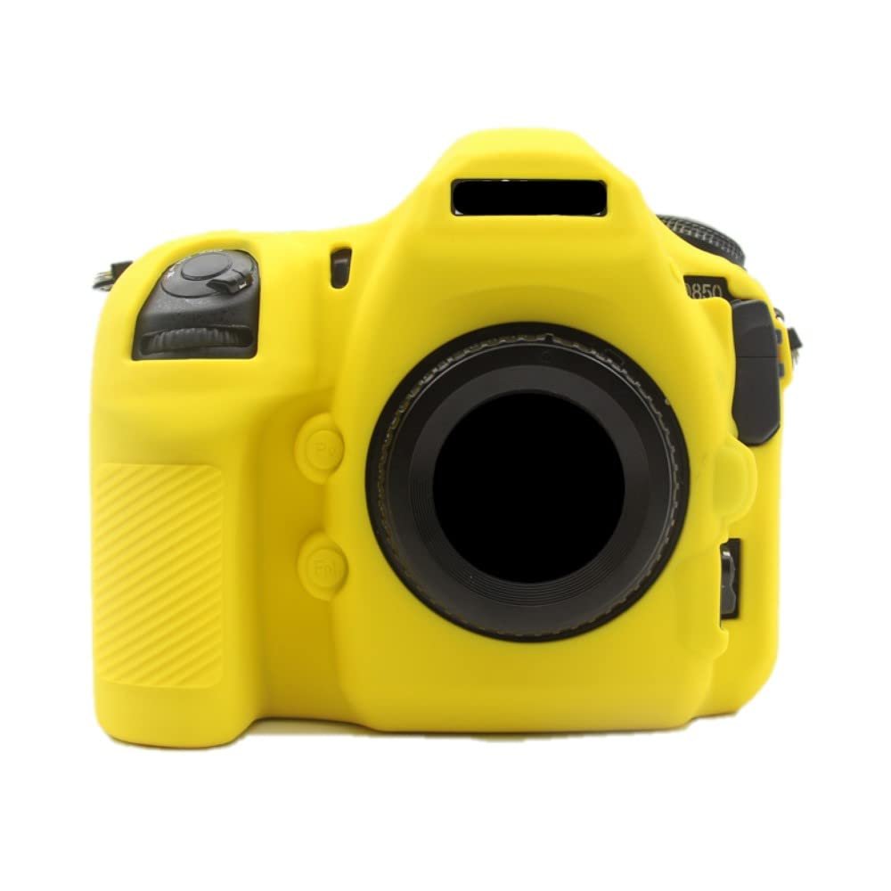 Camera Case Bag Soft Silicone Yellow Shockproof Armor Skin Body Cover Protector for Nikon D850 Digital SLR Camera
