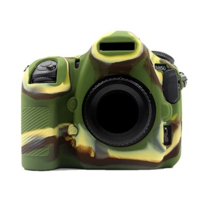 Camera Case Bag Soft Silicone Camouflage Green Shockproof Armor Skin Body Cover Protector Camera Accessories for Nikon D850 Digital SLR Camera