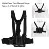 Mobile Phone Chest Mount Harness Strap Holder Cellphone Chest Strap Harness Mount with Detachable Stand, Stretchable and Immersive, Chest Strap Harness Mount for Smartphones and Action Camera view 3