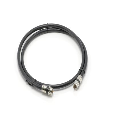 THE CIMPLE CO 1.5 FT Solid Copper Coaxial Cable - RG6 Coax with Connectors, F81/RF, Digital Coax for Audio/Video, Cable TV, Antenna, Internet, & Satellite - Black, 1.5 Feet (0.4 Meter)