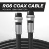 THE CIMPLE CO Coaxial Cable, 1.5 FT, Weatherproof Rubber Boot, Indoor/Outdoor TV Cable, High Speed Internet, Dual Shield, Satellite, Antenna, CATV, RG6, 0.45 Meter, Black view 2