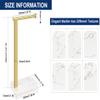 NearMoon Hand Towel Holder with Balanced Marble Base, 304 Stainless Steel Stand Towel Ring L Shape Hand Towel Rack Free-Standing Towel Bar for Bathroom Kitchen Countertop (Single Rod, Brushed Gold) view 2