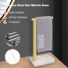 NearMoon Hand Towel Holder with Balanced Marble Base, 304 Stainless Steel Stand Towel Ring L Shape Hand Towel Rack Free-Standing Towel Bar for Bathroom Kitchen Countertop (Single Rod, Brushed Gold) view 3