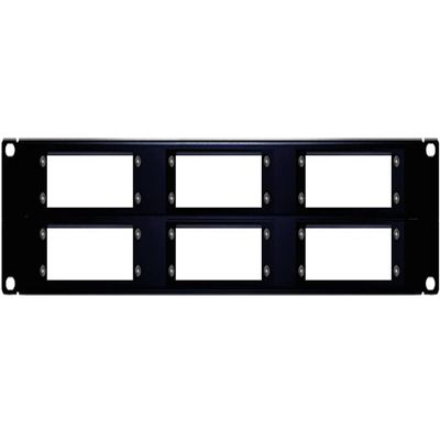 6-Grid 2U Rack Mount Cage for RF Coax Modulators