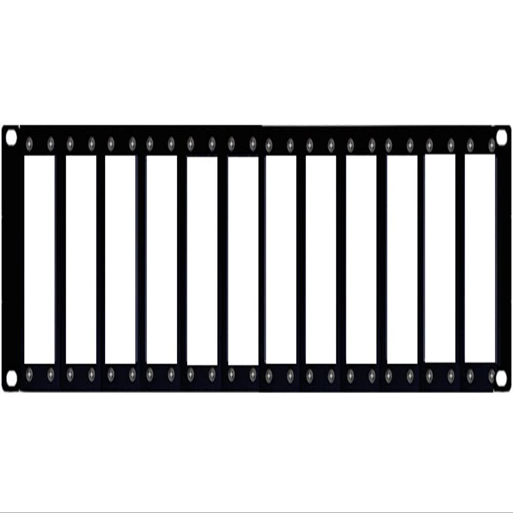 12-Grid 3U Rack Mount Cage for RF Coax Modulators