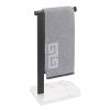 NearMoon Hand Towel Holder with Balanced Marble Base, 304 Stainless Steel Stand Towel Ring L Shape Hand Towel Rack Free-Standing Towel Bar for Bathroom Kitchen Countertop (Single Rod, Matte Black) view 1