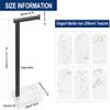 NearMoon Hand Towel Holder with Balanced Marble Base, 304 Stainless Steel Stand Towel Ring L Shape Hand Towel Rack Free-Standing Towel Bar for Bathroom Kitchen Countertop (Single Rod, Matte Black) view 2