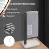 NearMoon Hand Towel Holder with Balanced Marble Base, 304 Stainless Steel Stand Towel Ring L Shape Hand Towel Rack Free-Standing Towel Bar for Bathroom Kitchen Countertop (Single Rod, Matte Black) view 3