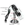 Microscope Accessories Kit 0-1600X 2MP 3 in 1 USB Type C LED Adjustable Microscope Handheld Portable Digital Microscope Microscope Slides (Magnification : 1000X) view 2
