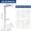 NearMoon Hand Towel Holder with Balanced Marble Base, 304 Stainless Steel Stand Towel Ring L Shape Hand Towel Rack Free-Standing Towel Bar for Bathroom Kitchen Countertop (Single Rod, Chrome) view 2