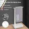 NearMoon Hand Towel Holder with Balanced Marble Base, 304 Stainless Steel Stand Towel Ring L Shape Hand Towel Rack Free-Standing Towel Bar for Bathroom Kitchen Countertop (Single Rod, Chrome) view 3