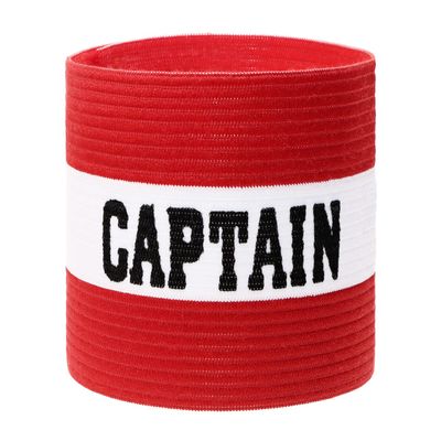 ONLYKXY Captain Armbands 9x30CM/3.54x11.81inch Adjustable Leader Armband for Soccer Basketball Volleyball School Team Competition Coach Players Wrist Arm Bands (Red+White, 1)