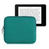 kwmobile Neoprene e-Reader Pouch Size 6,8-7" eReader - Universal eBook Sleeve Case with Zipper - Petrol view 1