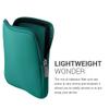 kwmobile Neoprene e-Reader Pouch Size 6,8-7" eReader - Universal eBook Sleeve Case with Zipper - Petrol view 3