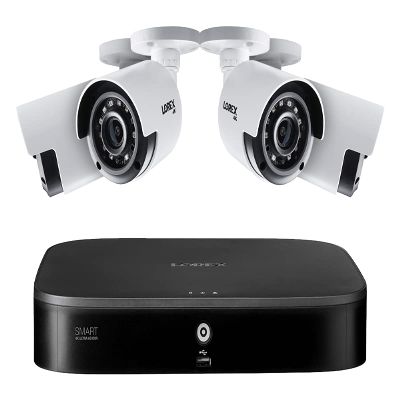 Lorex 4KA84-2 8-Channel 2TB 4K DVR System with 4X Smart Motion and Color Night Vision Cameras