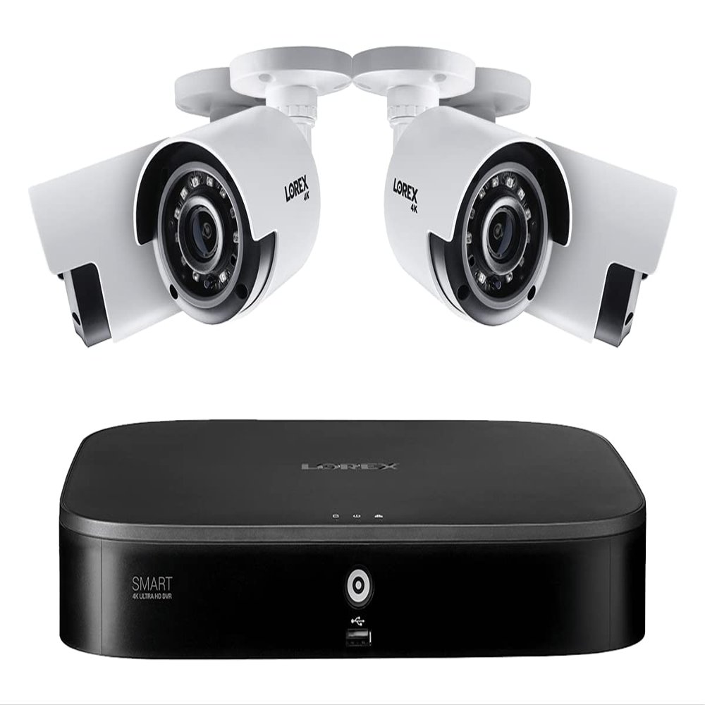 Lorex 4KA84-2 8-Channel 2TB 4K DVR System with 4X Smart Motion and Color Night Vision Cameras