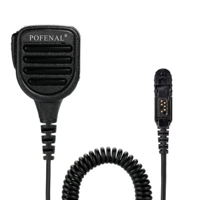 POFENAL Waterproof Motorola Radio Speaker Mic for XPR3500e/XPR3300e - Remote Shoulder Microphone with 3.5mm Jack & Noise-Canceling, DMR Radio Accessories(Black)