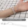 SING F LTD Watch Strap Compatible with Fitbit Luxe/Inspire/Inspire HR/Inspire 2/Ace 2/Ace 3 Smartwatch Tracker Replacement Watch Band TPU Wristband Transparent view 2