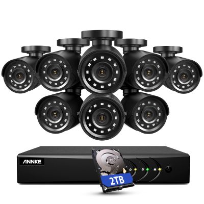 ANNKE 8 Channel CCTV Camera Systems 1080P, H.265+ 5MP Lite DVR and 8  1080P FHD Weatherproof HD-TVI Bullet Cameras, 2TB Surveillance Hard Drive, Smart Playback, Email Alert with Snapshots