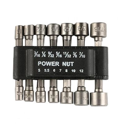 Power Nut Driver Bit Socket Wrench Metric Socket Wrench Screw Driver Hex Keys 14PCS,Tool Set Tool Set