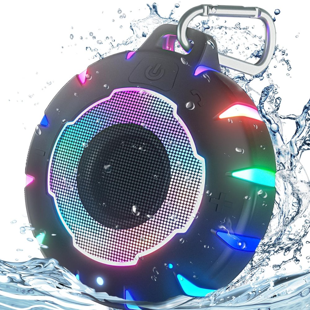 HEYSONG Waterproof Shower Bluetooth Speaker, Durable & Portable with Clear Sound, Ideal for Shower, Pool, Beach & Kayaking  Great Gift for All Ages