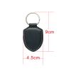 hecere Genuine Leather RFID Key Fob Tag Proximity ID T5577 Programmable Rewritable for Access Control 1pcs/lot (Black ID Keychain, Square) view 3