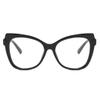 bullabulling Cat Eye Reading Glasses for Women Oversized Stylish Blue Light Blocking Glasses (black, 3.50, multiplier_x) view 2