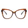 bullabulling Cat Eye Reading Glasses for Women Oversized Stylish Blue Light Blocking Glasses (yellow leopard, 4.0, multiplier_x) view 2