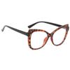 bullabulling Cat Eye Reading Glasses for Women Oversized Stylish Blue Light Blocking Glasses (yellow leopard, 4.0, multiplier_x) view 4