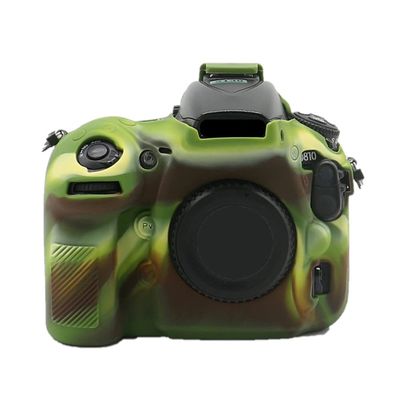 Camera Case Bag Soft Silicone Camouflage Green Shockproof Armor Skin Body Cover Protector for Nikon D810 Digital Camera