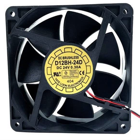 for D12BH-24D 24V 0.30A 12CM 2-Wire Fan