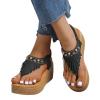 ZBYY Women's Platform Wedges Heel Sandals Summer Wedge Flip Flops Sandals Slip On Elastic Ankle Strap Party Dress Shoes view 1