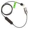 100 Pieces Lot Case Pack Quik Disconnect QD Cable to USB Plug Adapter with Mute + Volume Compatible with Plantronic Headset view 1