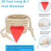 Tug of War Rope for Kids and Adults, Natural Twisted Cotton Rope, Outdoor Games Set Perfect for Carnival Team Building Activities, Field Day Family Reunion Birthday Party Game, Outside Yard Lawn Games view 3