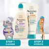 Aveeno Kids Face & Body Wash for Sensitive Skin, Oat Extract, Tear-Free, Non-Drying, Light Scent, Pump Dispenser, Hypoallergenic, Sulfate & Dye Free, 18 fl oz view 4